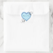 DESIGNER PERSONALISEERDE HEART ENVELOPE SEAL STICK VIERKANTE STICKER (Tas)