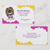 Designer Pet Store Boutique Pomeranian Plum Stippe Visitekaartje (Voorkant / Achterkant)