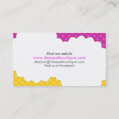 Designer Pet Store Boutique Pomeranian Plum Stippe Visitekaartje (Achterkant)