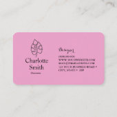 Designer Pink gepersonaliseerd Visitekaartje (Achterkant)
