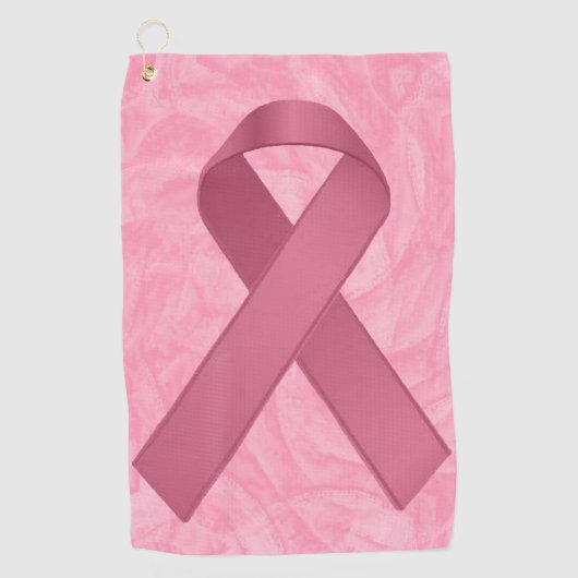 Designer Pink Ribbon Golfhanddoek (Voorkant)