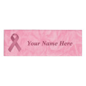 Designer Pink Ribbon Naambadge (Voorkant)