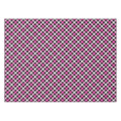Designer plaid / tartan patroon roze en zwart tafelkleed (Voorkant (Horizontaal))