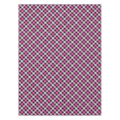 Designer plaid / tartan patroon roze en zwart tafelkleed (Voorkant)