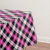 Designer plaid / tartan patroon roze en zwart tafelkleed (Voorbeeld)