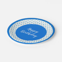 Designer Polka Dot Happy Birthday Papieren Bordje