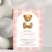 Designer Preppy Beer Plaid Baby shower Kaart