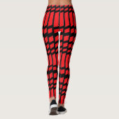 Designer Red Pattern Leggings (Achterkant)