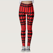 Designer Red Pattern Leggings (Voorkant)