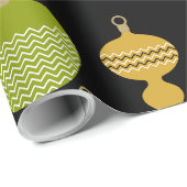 Designer Retro Kerstmis Decoratieve Bal Cadeaupapier (Rol Hoek)
