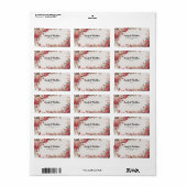 Designer Roze Bloem Boeket Retour Adreslabels Etiket (Full Sheet)