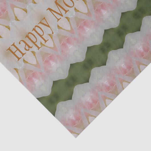 Designer roze en groene Moederdag Tissuepapier (Detail)