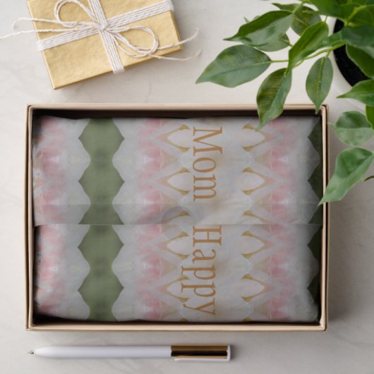 Designer roze en groene Moederdag Tissuepapier (Geschenk)