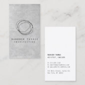 Designer Scribble Logo op grijs beton Visitekaartje (Voorkant / Achterkant)
