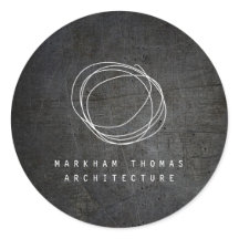 Designer Scribble Logo op Zwart Grunge Metal