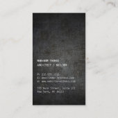 Designer Scribble Logo op Zwart Grunge Metal Visitekaartje (Achterkant)