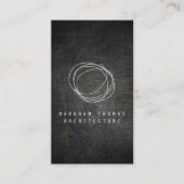 Designer Scribble Logo op Zwart Grunge Metal Visitekaartje (Voorkant)
