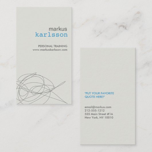 DESIGNER SCRIBBLE No. 4 Visitekaartje (Voorkant / Achterkant)