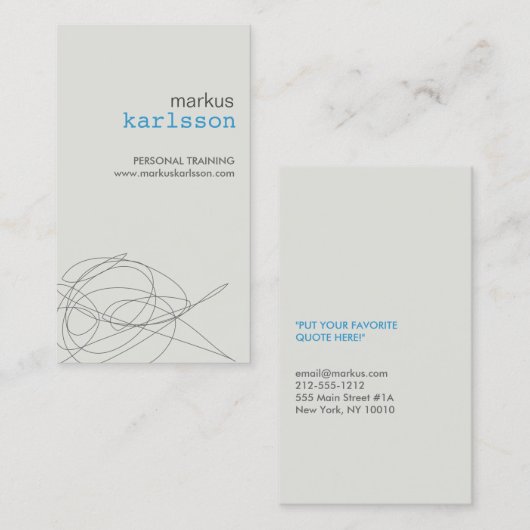 DESIGNER SCRIBBLE No. 4 Visitekaartje (Voorkant / Achterkant)