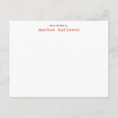 DESIGNER SCRIBBLE Nr. 2 Persoonlijke briefpapier/F Notitiekaartje (Achterkant)