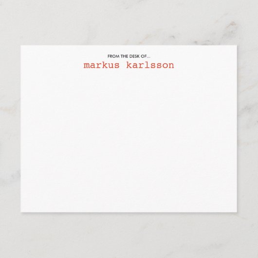 DESIGNER SCRIBBLE Nr. 2 Persoonlijke briefpapier/F Notitiekaartje (Achterkant)