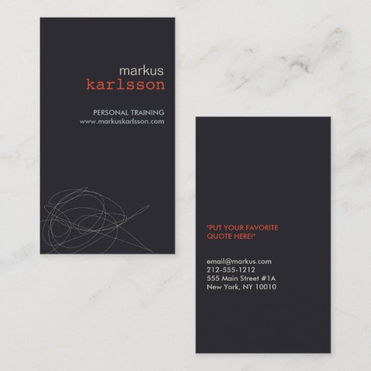 DESIGNER SCRIBBLE Nr. 2 Visitekaartje (Voorkant / Achterkant)