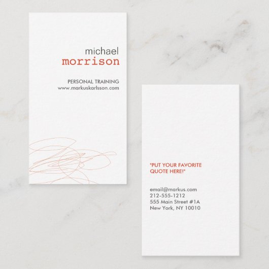 DESIGNER SCRIBBLE Nr. 3 Visitekaartje (Voorkant / Achterkant)