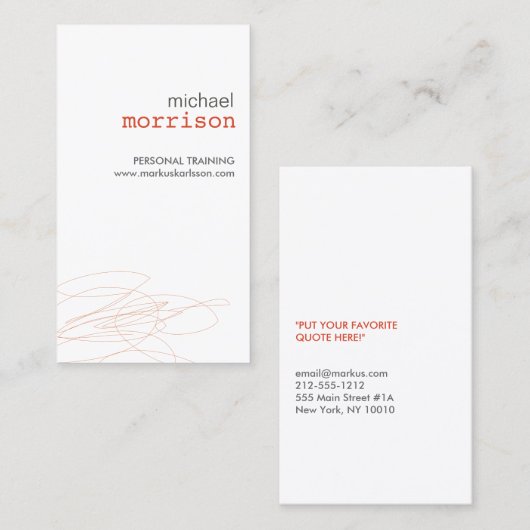 DESIGNER SCRIBBLE Nr. 3 Visitekaartje (Voorkant / Achterkant)