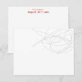 DESIGNER SCRIBBLE Persoonlijke briefpapier/briefka Notitiekaartje (Voorkant / Achterkant)