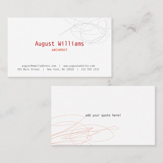 DESIGNER SCRIBBLE VISITEKAARTJE (Voorkant / Achterkant)