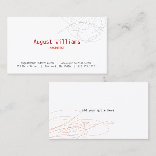 DESIGNER SCRIBBLE VISITEKAARTJE (Voorkant / Achterkant)