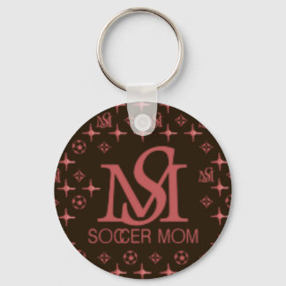 Designer Soccer Mam (bruin/roze) Sleutelhanger