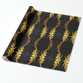 Designer Statement: Opulent Swirl Pattern Gold Foi Cadeaupapier