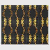 Designer Statement: Opulent Swirl Pattern Gold Foi Cadeaupapier (Vlak)