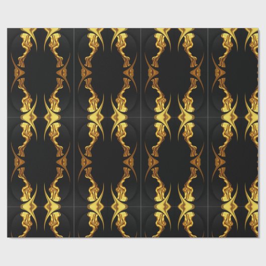 Designer Statement: Opulent Swirl Pattern Gold Foi Cadeaupapier (Vlak)