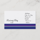 DESIGNER STRIPES BUSINESS CARD TEMPLATES VISITEKAARTJE (Achterkant)
