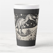 Designer T-Rex Dinasaur Latte mok voor historici (Voorkant)