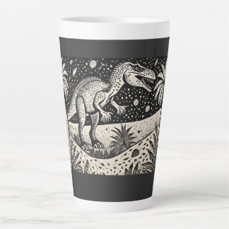 Designer T-Rex Dinasaur Latte mok voor historici