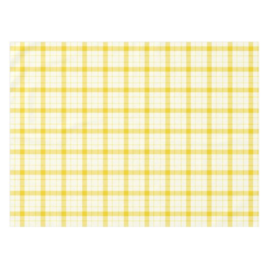 Designer tartan / plaid patroon geel tafelkleed (Voorkant (Horizontaal))