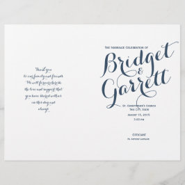 Designer Text Wedding Program