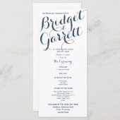 Designer Text Wedding Program Programmakaart (Voorkant / Achterkant)