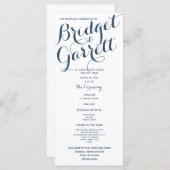 Designer Text Wedding Program Programmakaart (Voorkant / Achterkant)