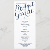 Designer Text Wedding Program Programmakaart (Voorkant)