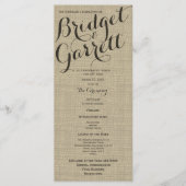 Designer Text Wedding Program Programmakaart (Voorkant)