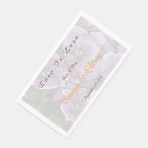 Designer Violette Bloemen LGBTQ Mrs en Mrs Trouw Servet