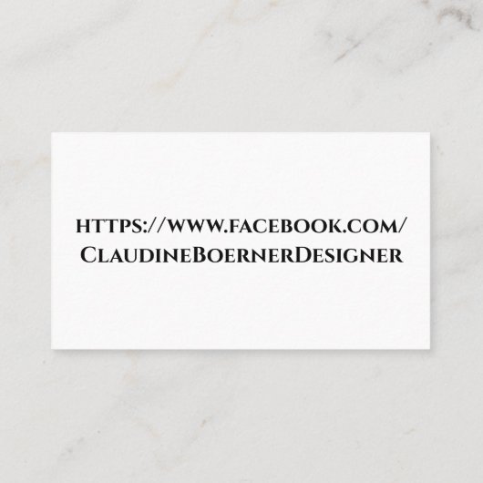 Designer Visitekaartje (Achterkant)