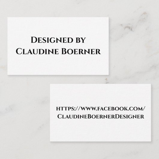Designer Visitekaartje (Voorkant / Achterkant)