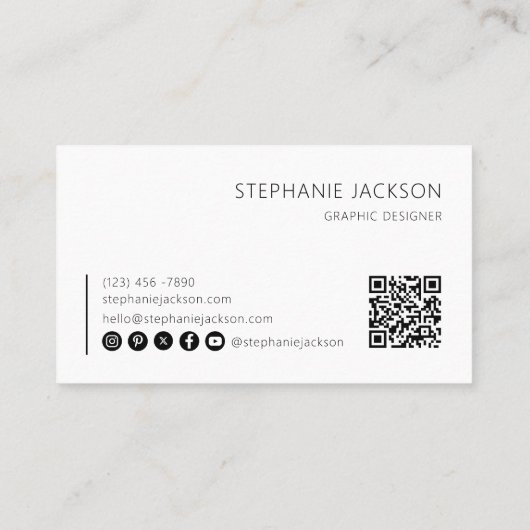 Designer Visitekaartje Scan QR-code (Achterkant)