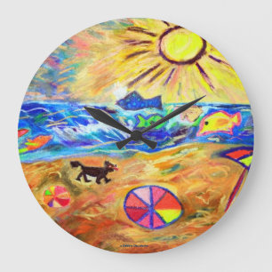 DESIGNER WALL CLOCK - OCEANVIEW - TOP GIFTS GROTE KLOK