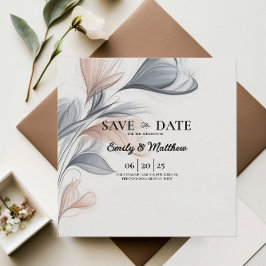 Designer Waterverf Floral Bewaar de datum Save The Date